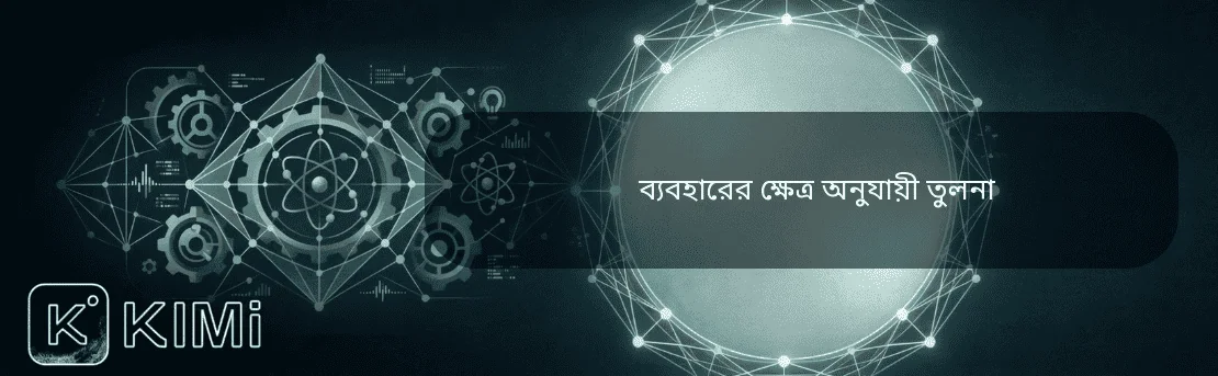 ব্যবহারের ক্ষেত্র অনুযায়ী তুলনা
