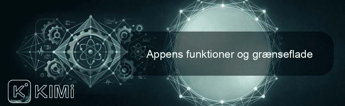 Appens funktioner og grænseflade