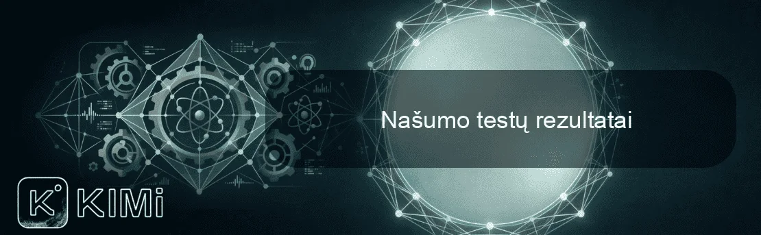 Našumo testų rezultatai