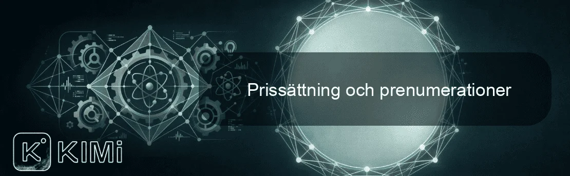 Prissättning och prenumerationer