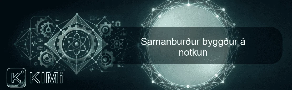 Samanburður byggður á notkun