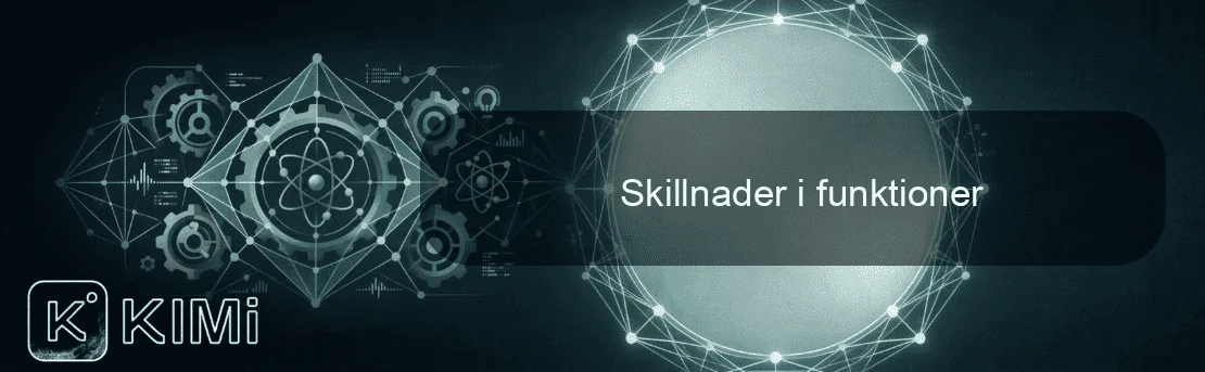 Skillnader i funktioner