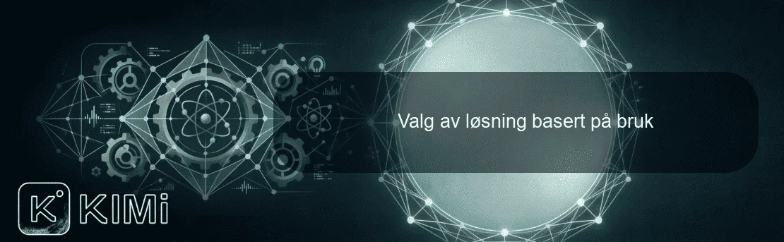 Valg av løsning basert på bruk
